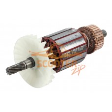 Ротор (Якорь) REBIR IE-5107 G2 9700012584 (L-190 мм, D-53.5 мм, 4 зуба, наклон вправо)