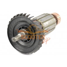 Ротор (Якорь) REBIR KZ6-400 (4700007583) (L-193 мм, D-46 мм, вал усеченный круг 8.5 мм)