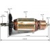 Ротор (Якорь) REBIR KZ5-350 2000W (0310007533) (L-166.5 мм, D-45.5 мм, 6 зубов, наклон влево)