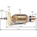 Ротор (Якорь) REBIR LSM-230/2350-33 9700009535 (L-210 мм, D-54 мм, резьба М8 (шаг 1.25 мм))