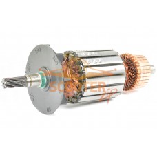 Ротор (Якорь) REBIR IE-5107 (IE-5107H.01.01.00-01-K) (L-190 мм, D-54 мм, 7 зубов, наклон вправо)